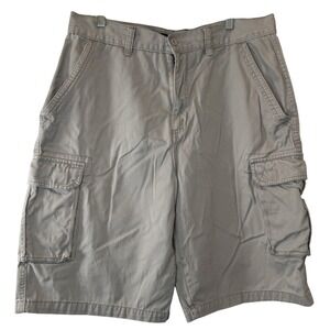 Beverly Hills Polo Club Mens Cargo Shorts Beige 36 Waist‎ Cotton Casual Outdoors
